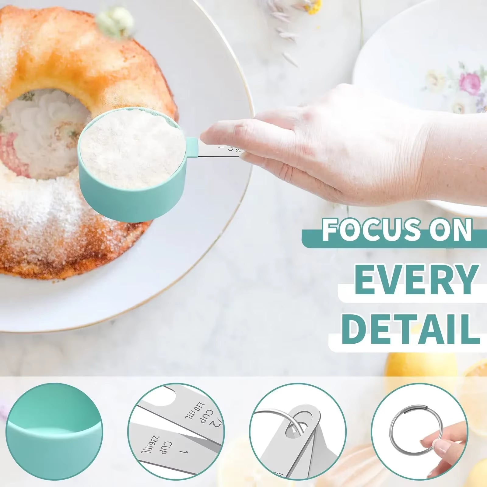 Measuring Spoon/Cup Teaspoon Multipurpose Spoon Cake Baking Flour Food Measuring Cup Home Kitchen Cooking Tools